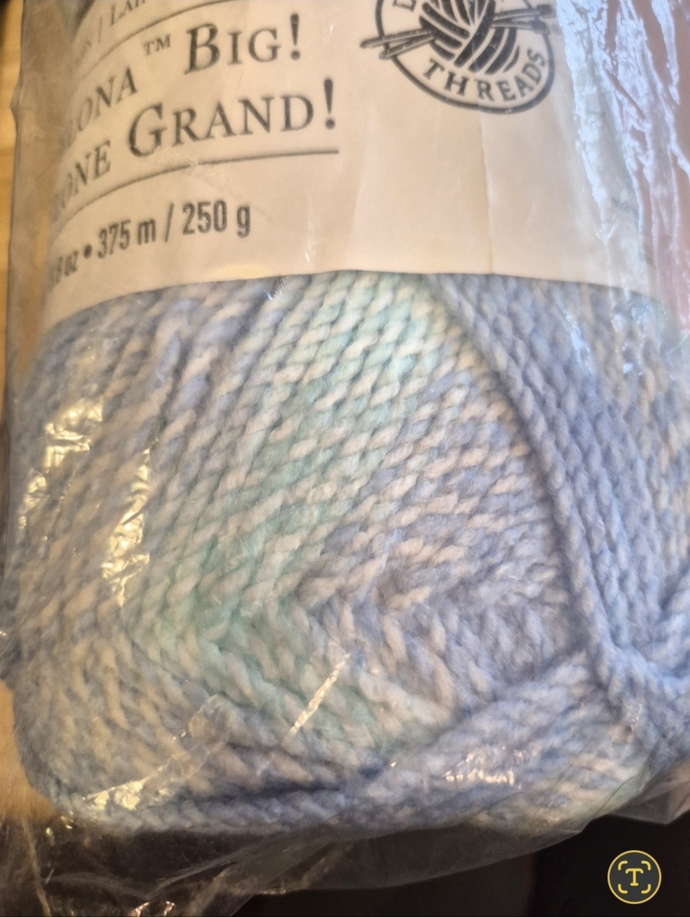 Barcelona Big Yarn By Loops And Threads In Dew, A Soft Pastel Blue Chunky Yarn - Picture 4 of 6